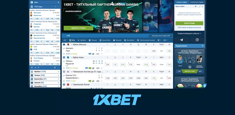 1xBet Титульный партнер Aurora Gaming